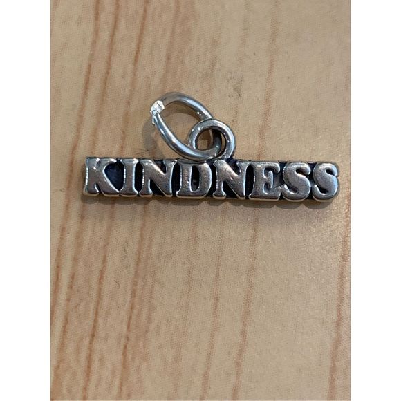 .925 Kindness Sterling Silver Jewelry Charm - Picture 1 of 3
